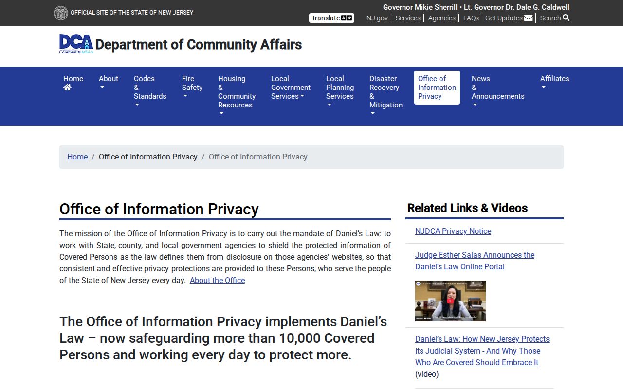Paterson neighbors privacy research using New Jersey Daniel's Law information