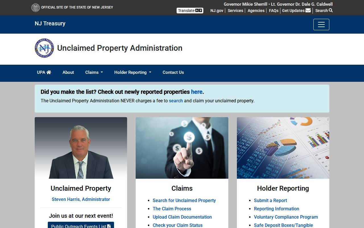 Paterson resident lookup using New Jersey unclaimed property search