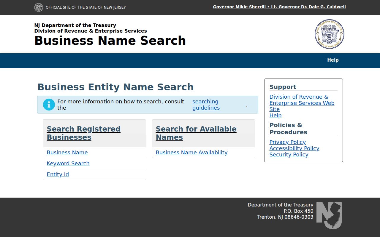 Paterson resident lookup through New Jersey business name records